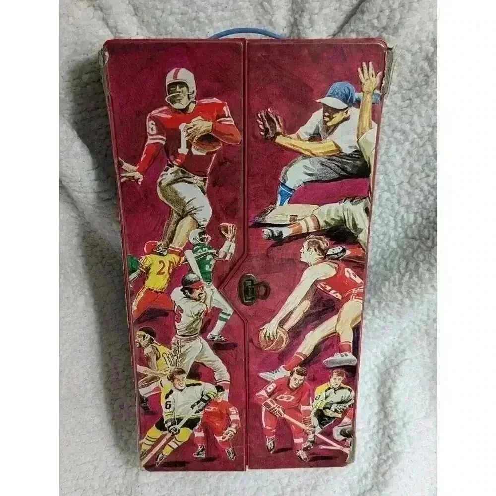 Vintage 1970's Topps Super Sports Card Locker Case Baseball Football Hockey VGC!